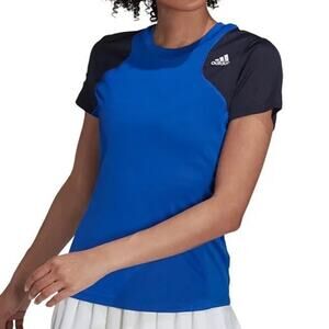 Adidas Women’s Club Tennis Tee Blue, Black, and White Size Medium